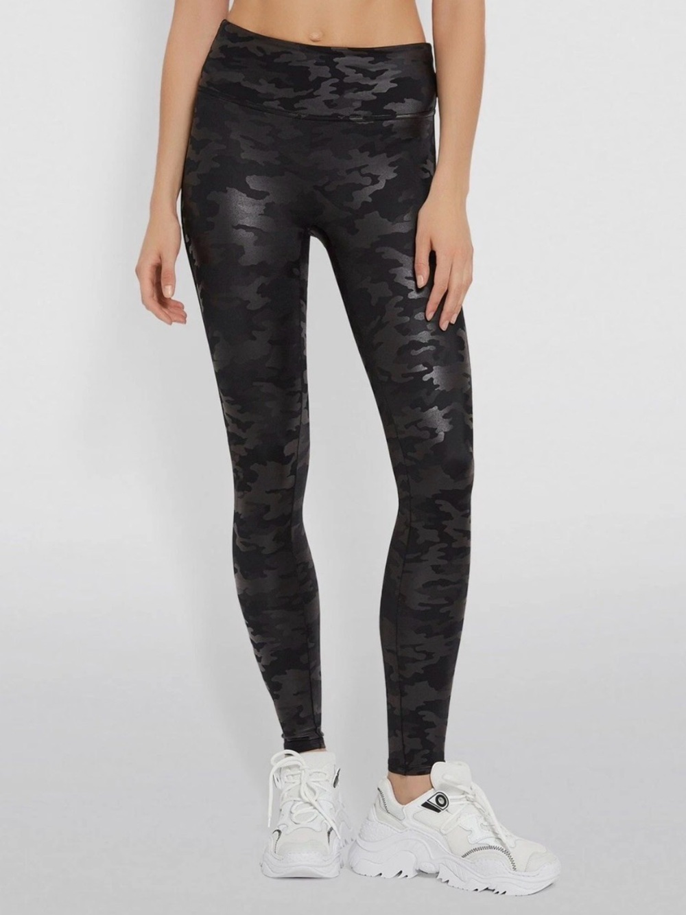 Spanx Faux Leather Camo Leggings